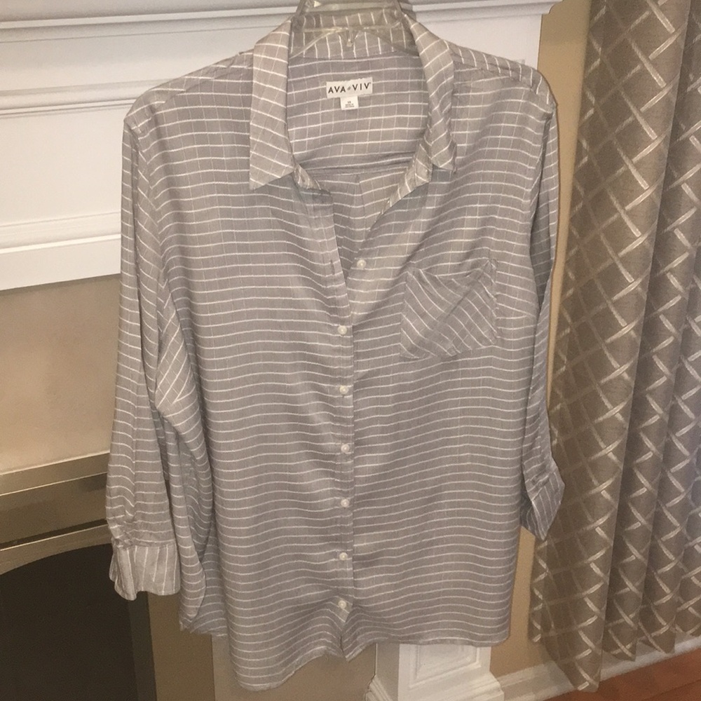 Striped button down shirt